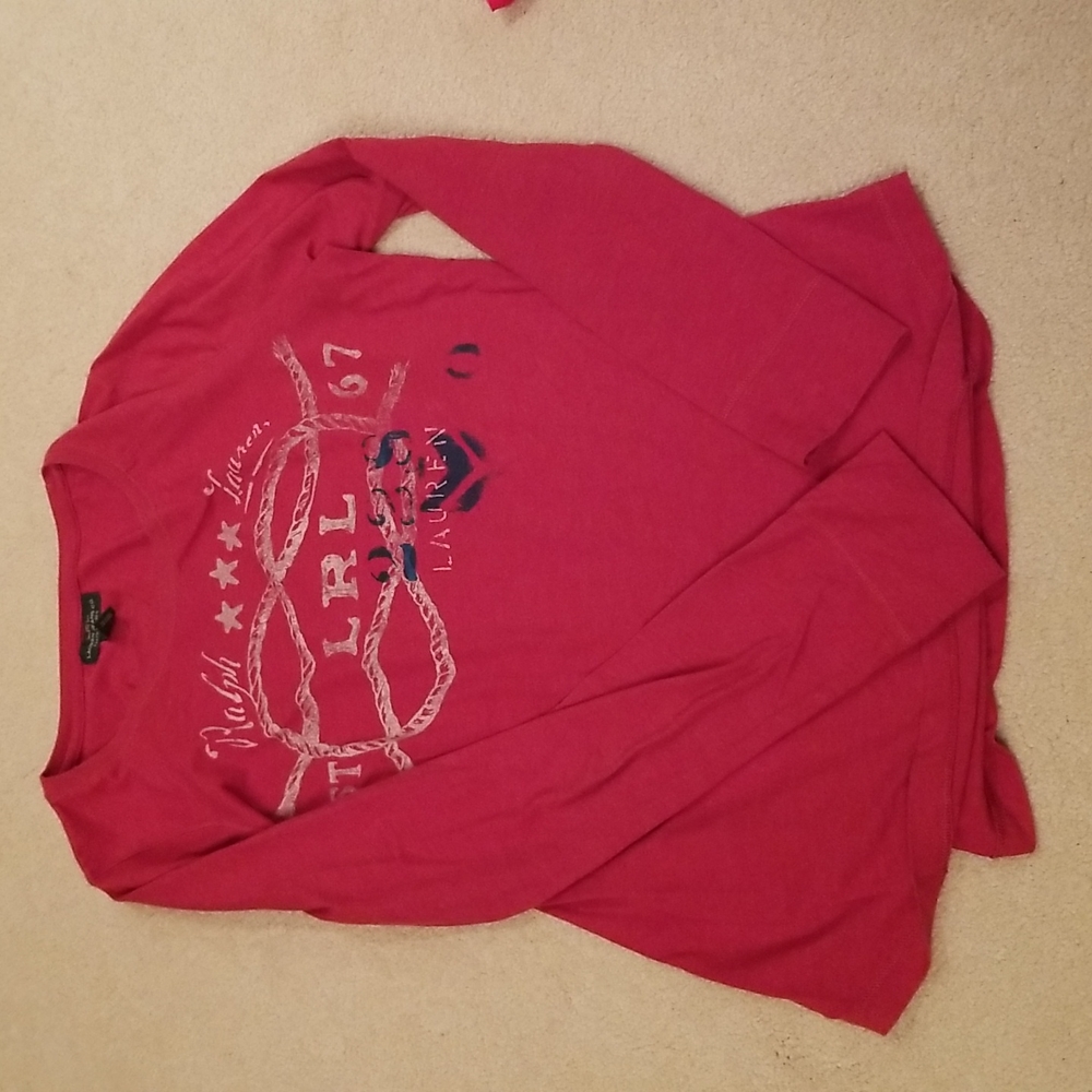 - - - Lauren Ralph Lauren red long sleeves tee